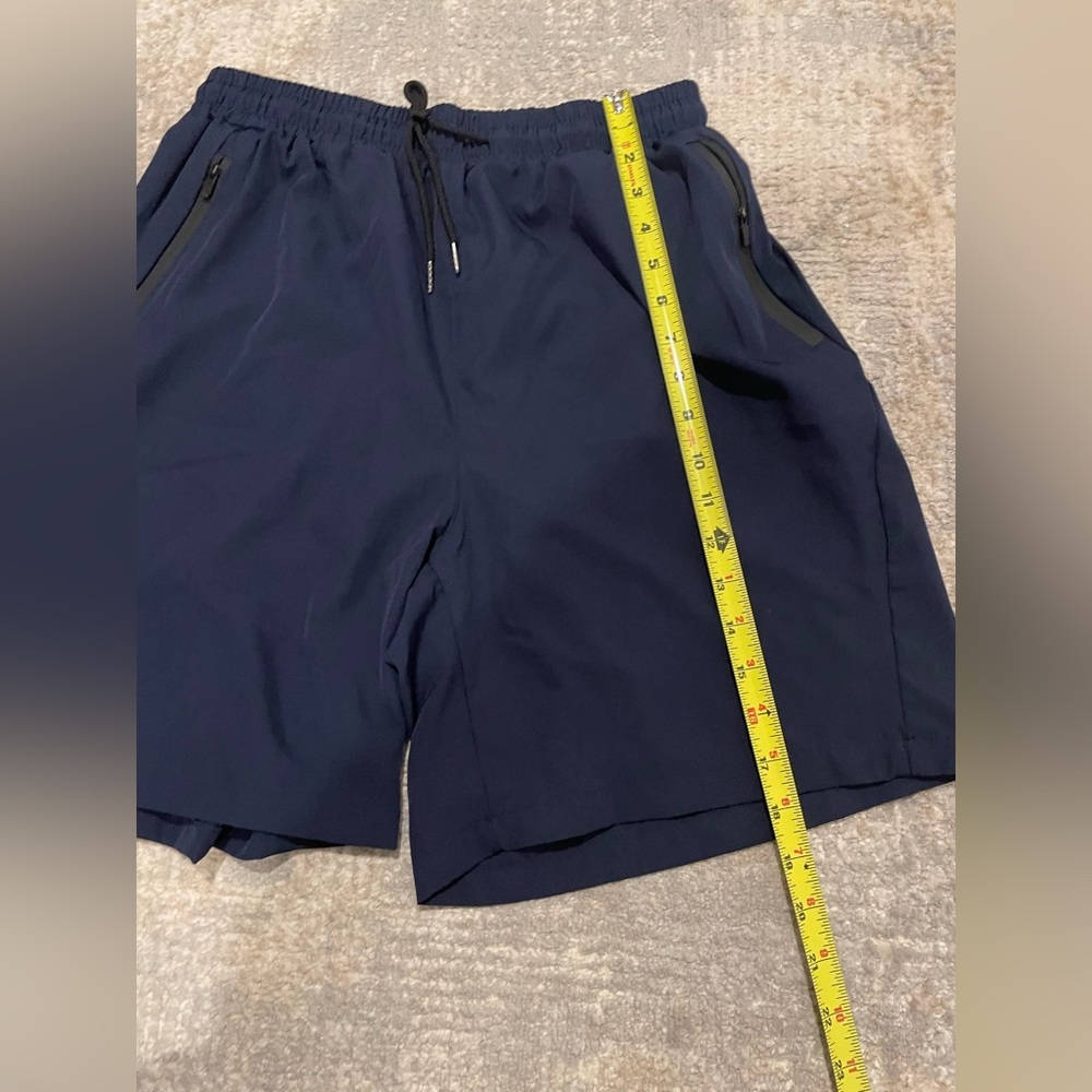 3 Pair Tech Training Athletic Shorts Zip Pockets Drawstring Waist Size Med NWOT - Picture 10 of 11